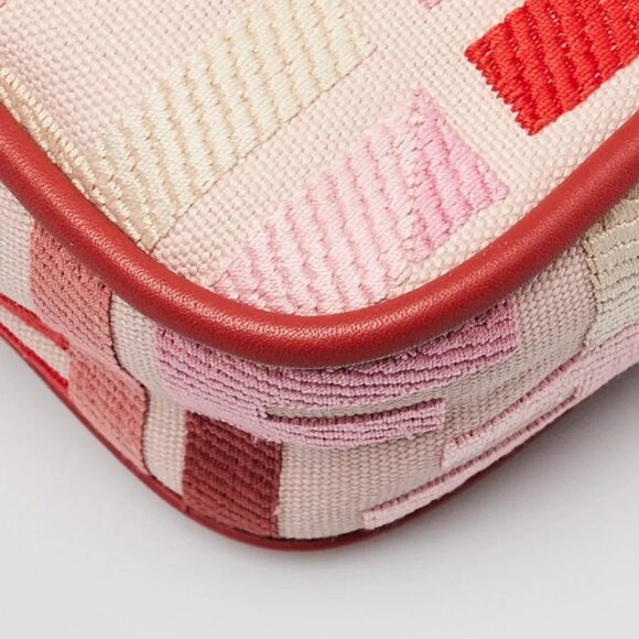 Fendi Pink/Red FF Cotton Canvas Medium Baguette Bag - 8BR600 - Picture 4 of 12
